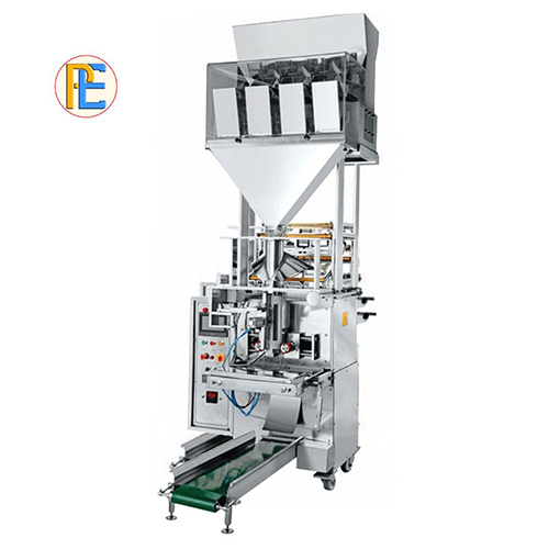 Fully Automatic Collar Type Four Head Weigh Filler Pouch Packing Machine - Stainless Steel, Semi-Automatic, Electric Drive, 5-Year Warranty | Highly Efficient, Frequency Speed Control