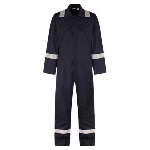 Boiler Suit Cotton - Thick Denim and Nylon Blend, Unisex V-Neck Design, Plain Pattern, Medium Size for All Seasons, Safety Workwear