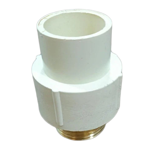 0.5 Inch Upvc Brass Mta - Color: White