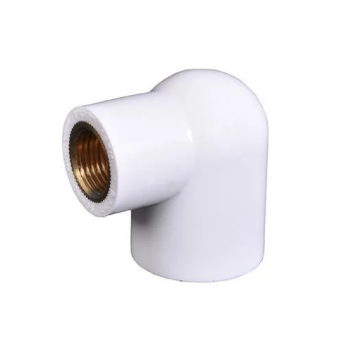 UPVC Reducer Brass Elbow - Durable UPVC Brass Material, White Color Finish , Round Reducing Shape for Plumbing Applications