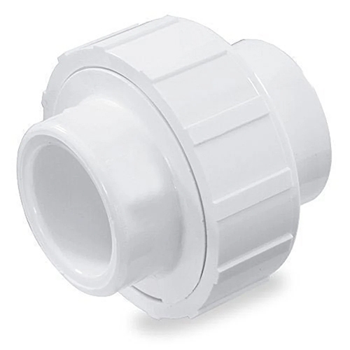 UPVC Pipe Union - UPVC Material, Round Shape, White Color | Durable and Leak-Proof Connection for Plumbing, Irrigation, and Water Supply Systems