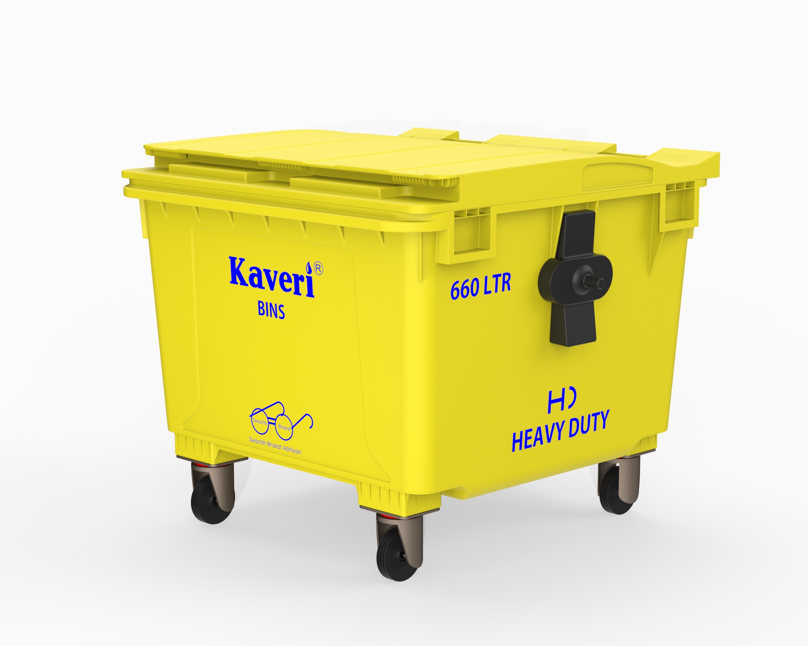 Kaveri Bins 4 Wheel - Color: Green