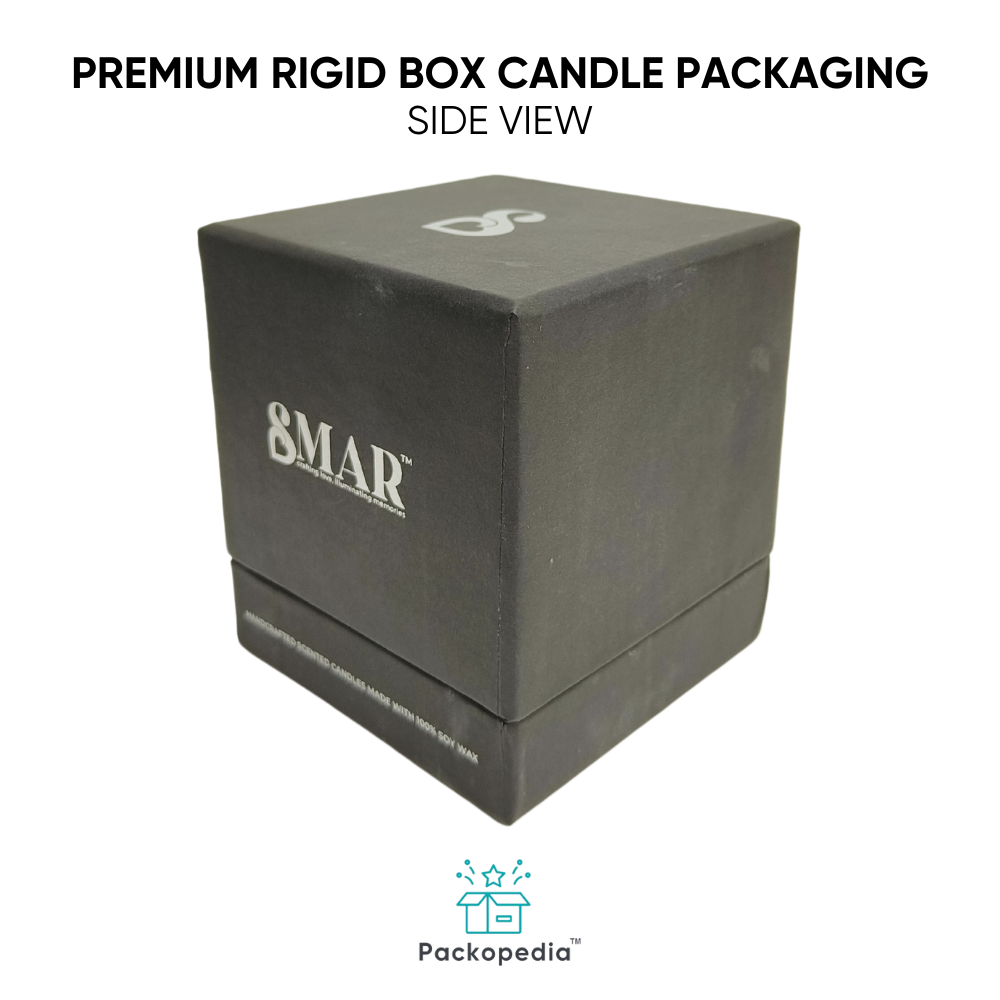 Customized Premium Rigid Box Candle Packaging - Multicolour Square Design, Laminated Coating, Custom Size & Shape Options
