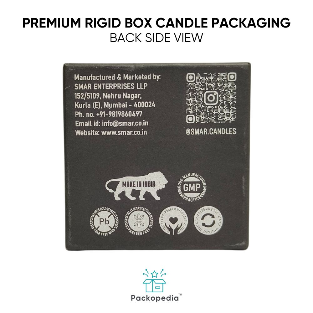 Customized Premium Rigid Box Candle Packaging - Multicolour Square Design, Laminated Coating, Custom Size & Shape Options