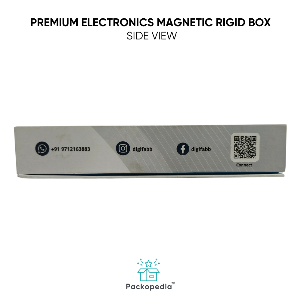 Premium Electronics Magnetic Rigid Box - Multicolour Rectangle Design, Customized Shape & Size With Foil Stamping And Spot Uv Finish, Laminated Surface