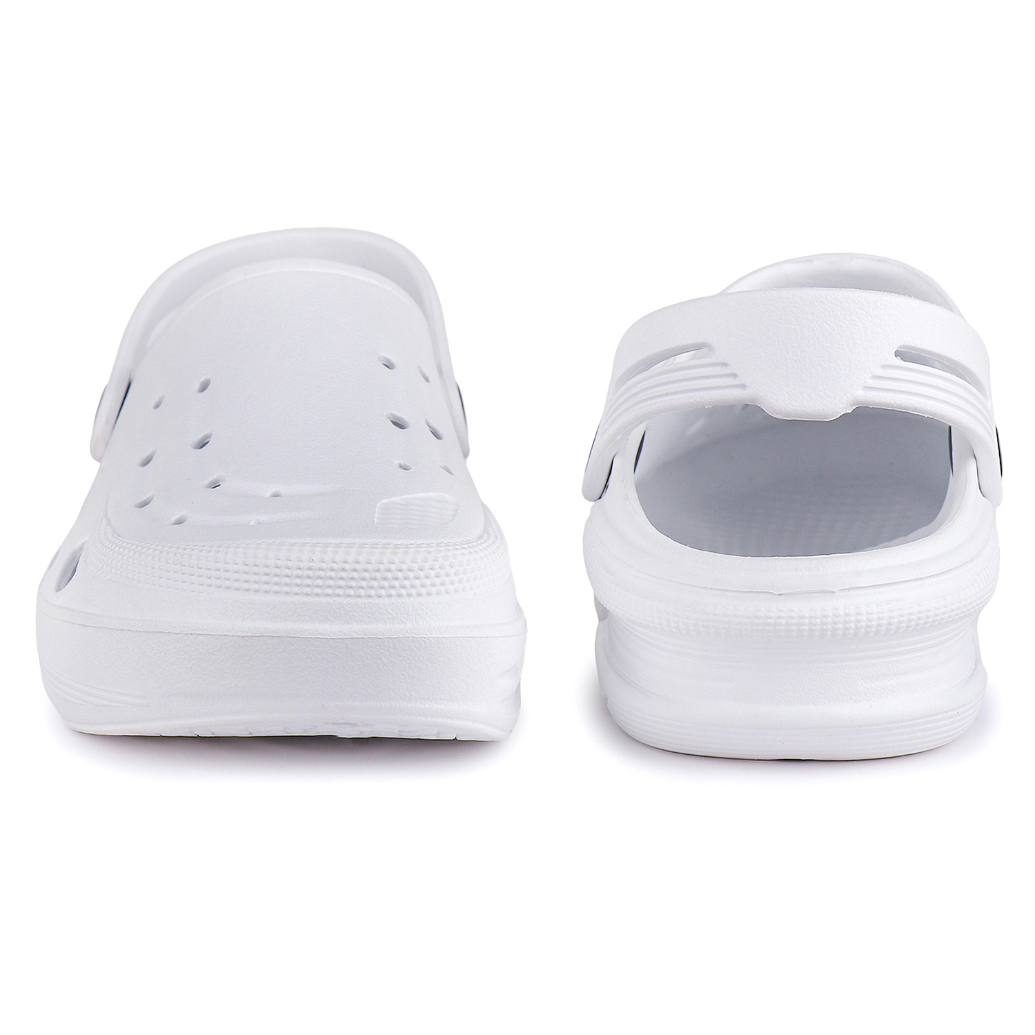 Bersache Lightweight Stylish Clog With High Quality Sole(6064) - Eva Outsole, Size 6x10, White Color | Durable, Comfortable Slip-on Sandals For Indoor & Outdoor Use