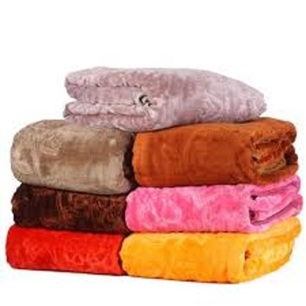 Super Soft Mink Blanket (4.5kg) - 100% Polyester, Size Range 140cmx195cm To 220cmx250cm, Assorted Printed & Plain Colors | Ideal For Bedding, Travel & Home Use