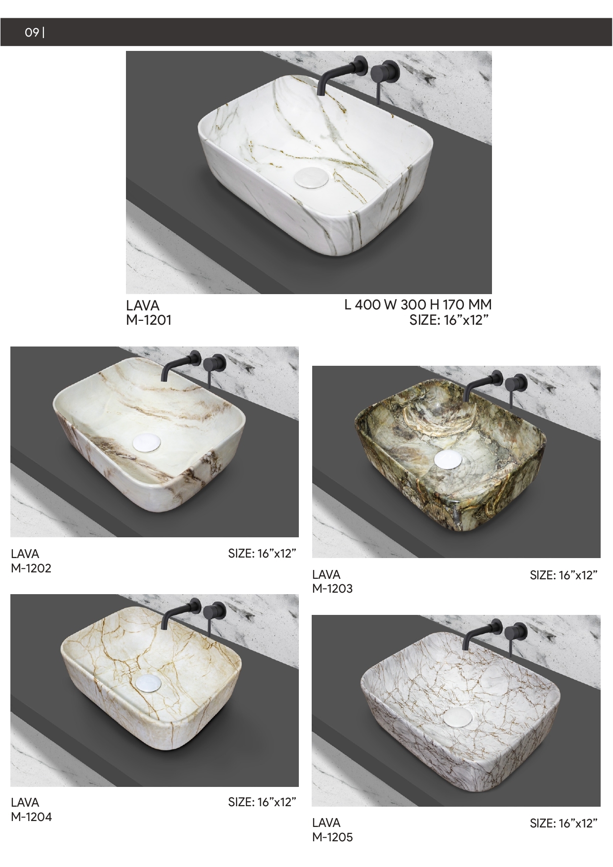 Marble Table Top Basin P7 To P12