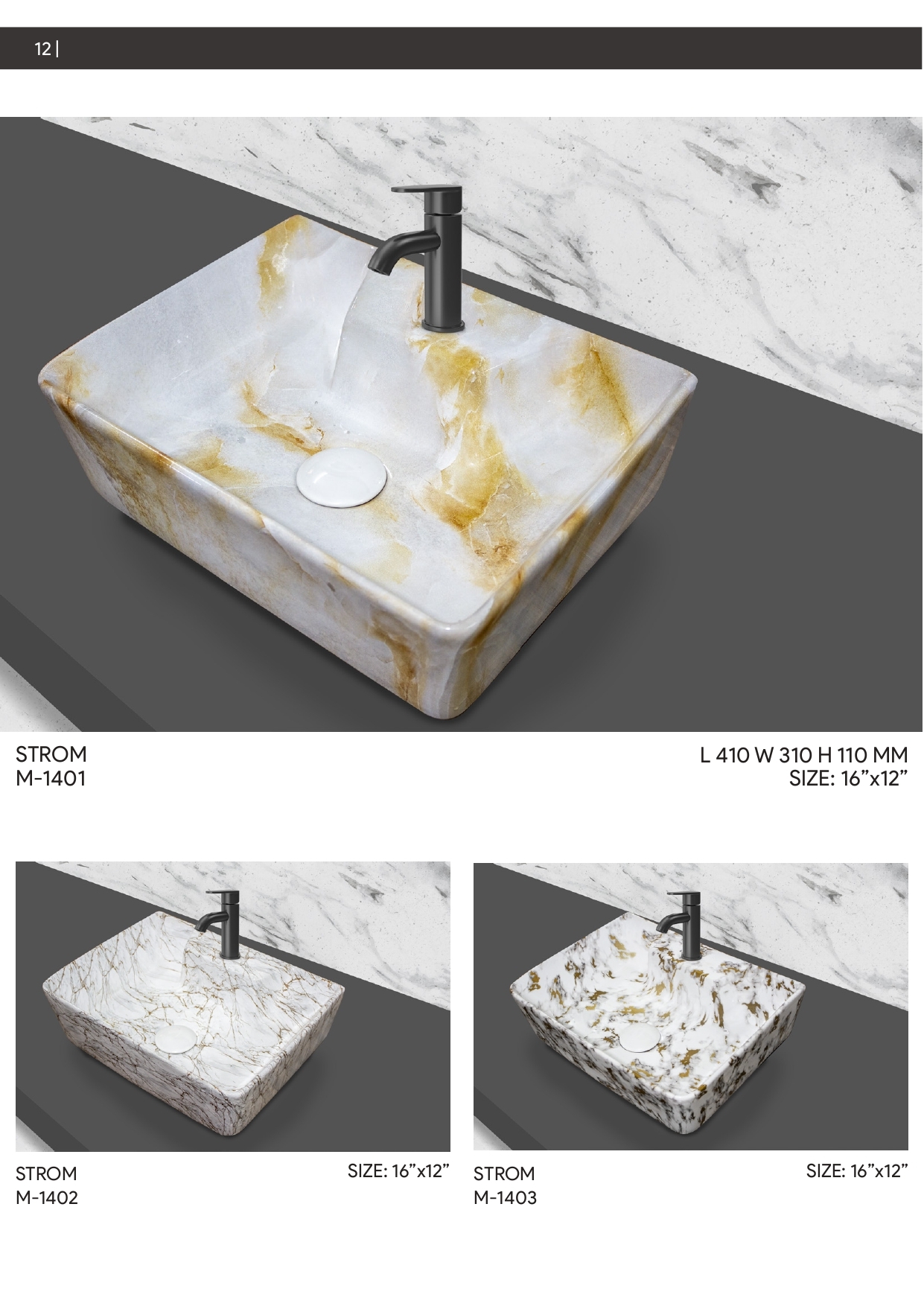 Marble Table Top Basin P7 To P12