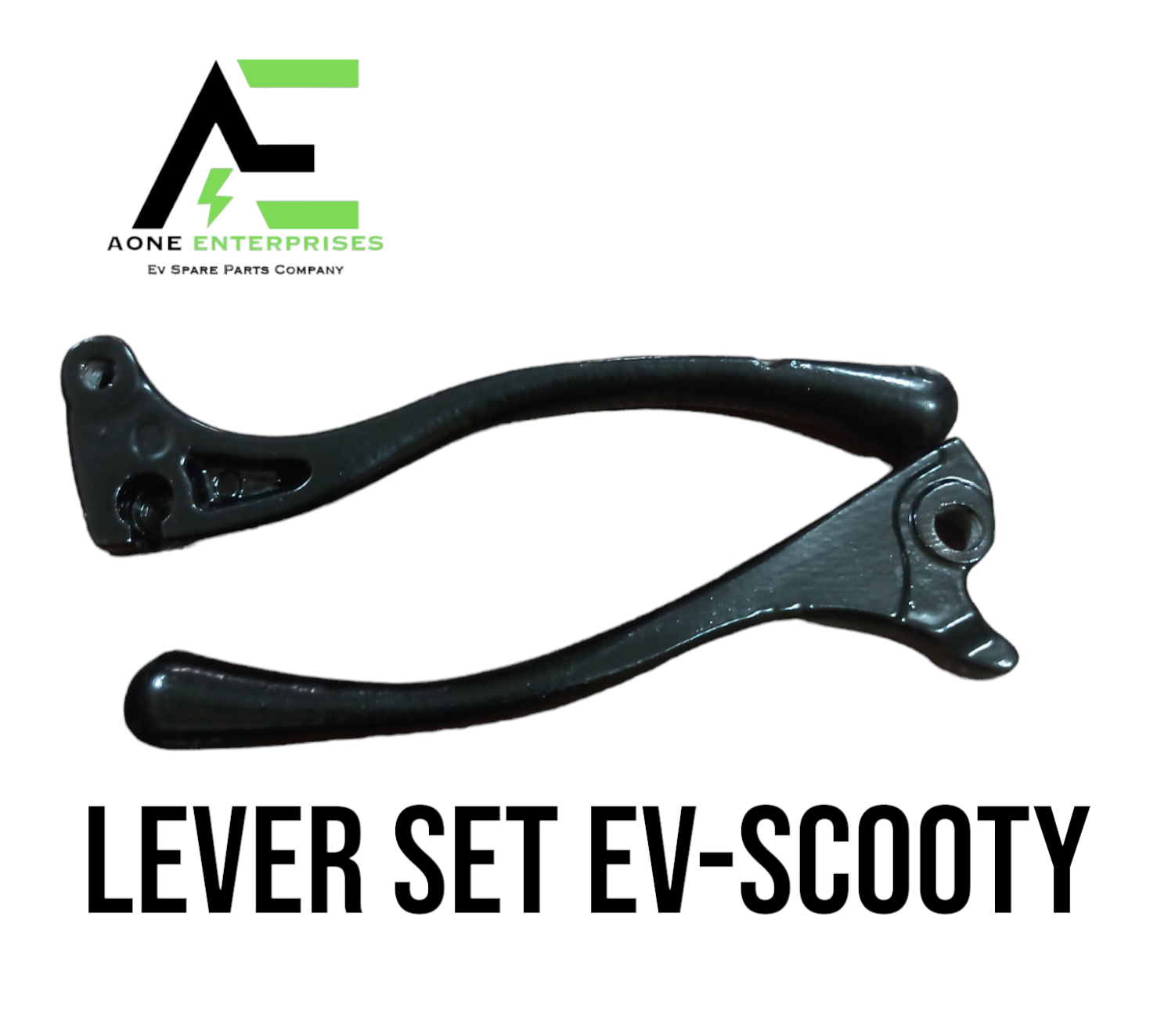 Lever Set Ev Scooty - Durable Alloy, Standard Size, Matte Black Finish | Essential Control And Safety Components For Electric Scooters
