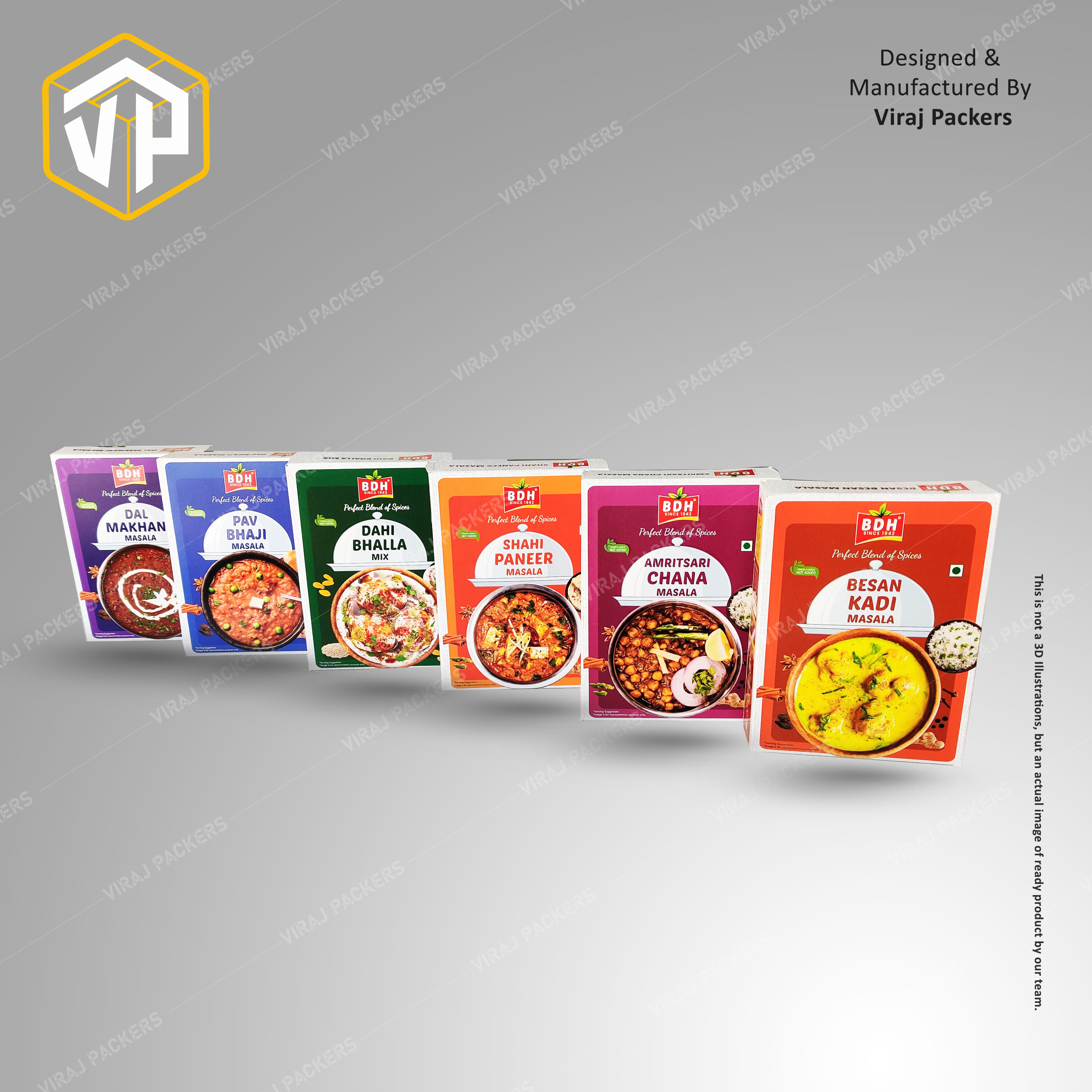 Custom Printed Masala Packaging Box - Paper Material, Customized Size, Glossy Lamination Finish | Eco-friendly, Vibrant Designs, Easy To Assemble