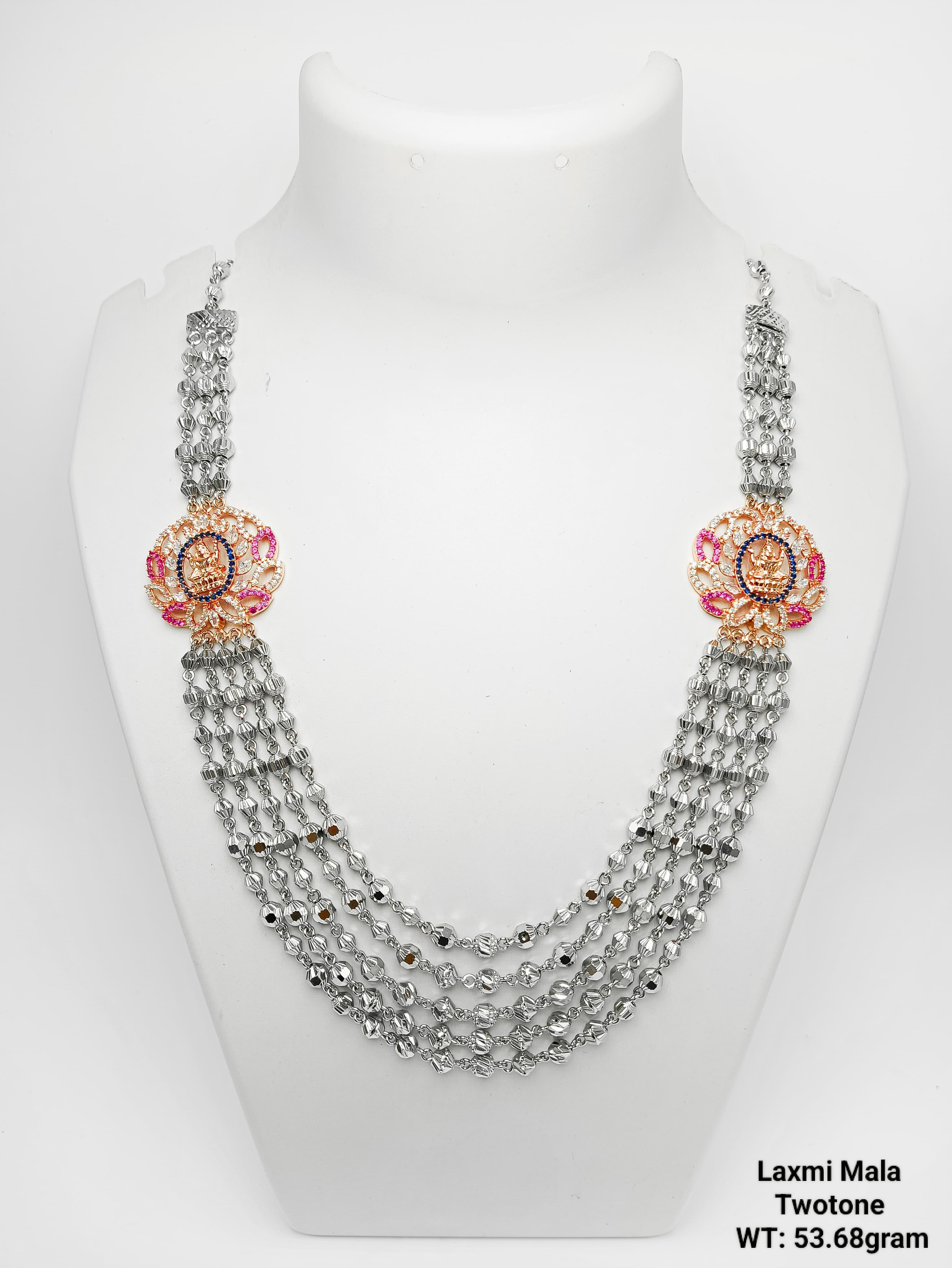 New Design 92.5 Silver Laxmi Mala