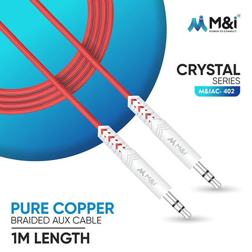 M-Iac-402 Crystal Series Aux Cable - Body Material: Plastic
