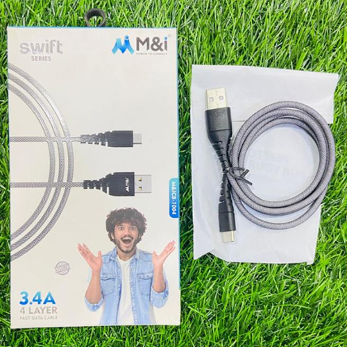 Swift Series 3.4a 4 Layer Type C Fast Data Cable - Body Material: Plastic