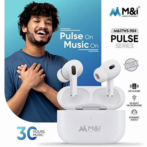 M-itws-904 Rock Series 30hr Music Wireless Earbuds - Battery Backup: 30h Hours