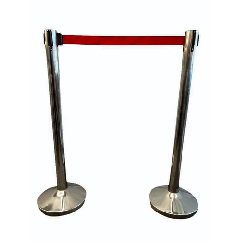 SS Q Manager - Stainless Steel Manual Queuing System | Sleek Blue Finish, Ideal for Office Use, No Power Source Required