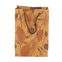 8x8x3.5 इंच डिज़ाइनर ब्राउन बैग