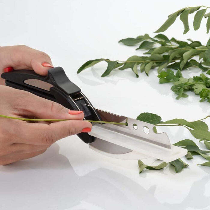 Stainless Steel 2 In 1 Clever Cutter 0073 - Color: Black
