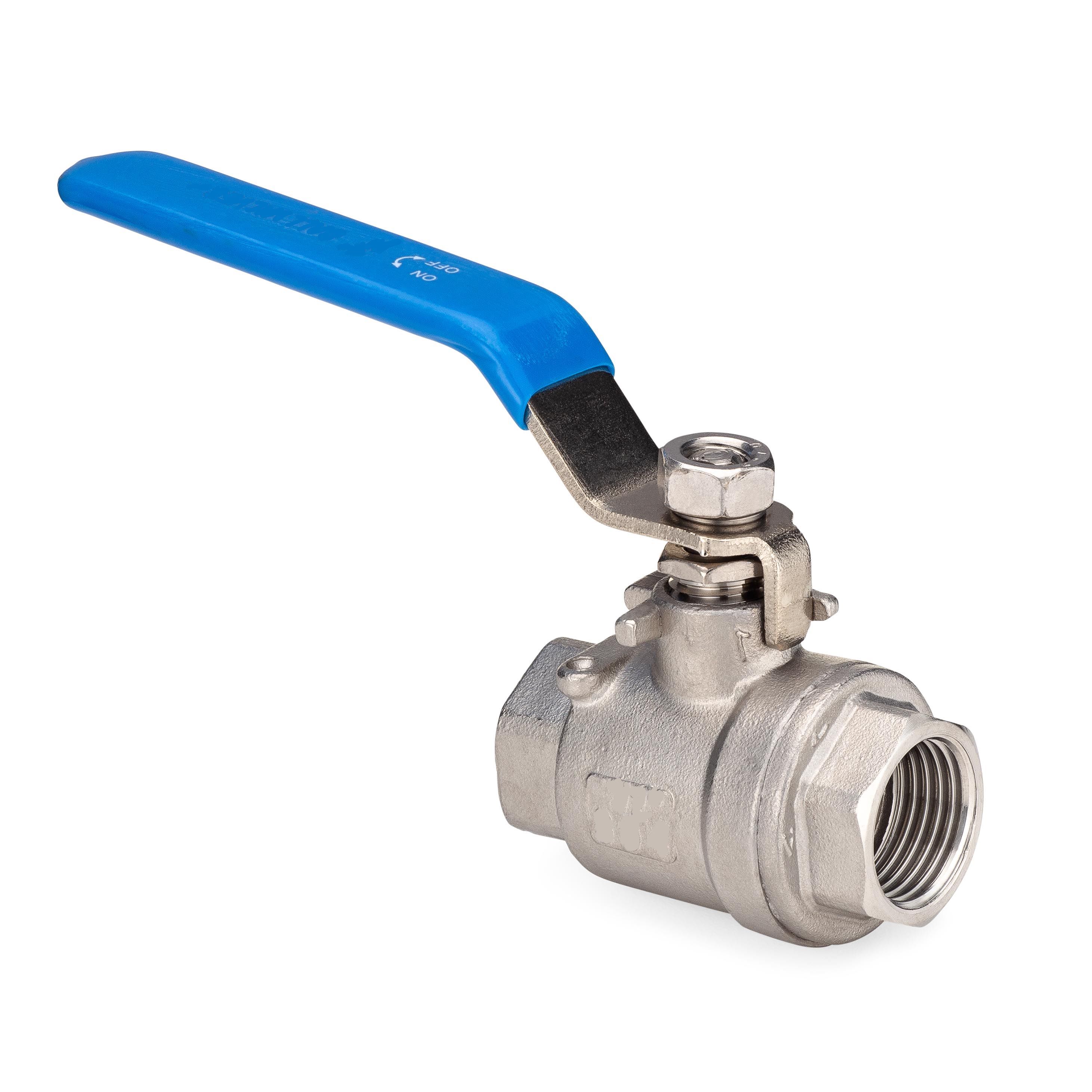 2 Way Ball Valve Ptfe Ss304 Screw End For Chemical Processing Plants