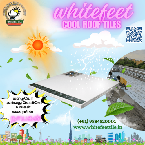 white feet - cool roof tiles - weathering tiles