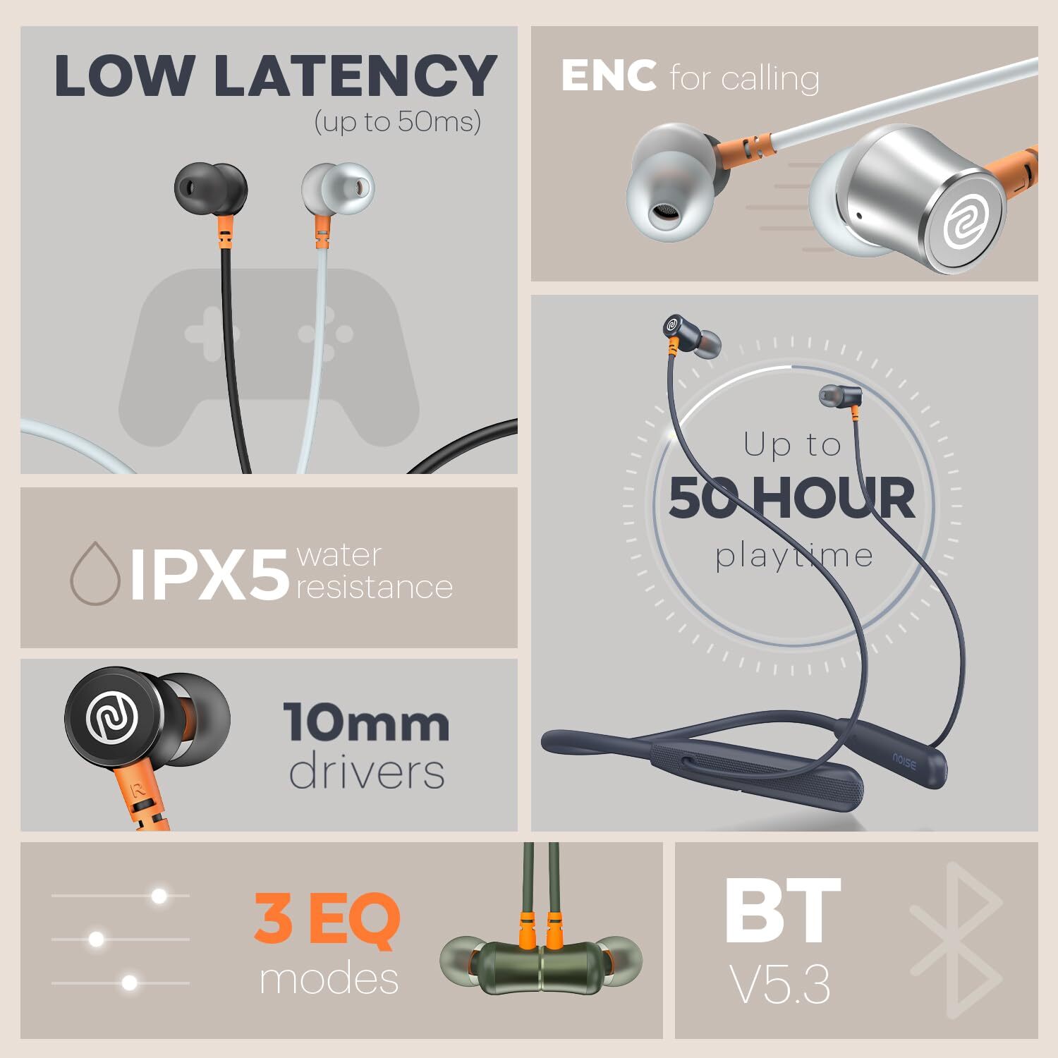 Noise Airwave Bluetooth Neckband (In Ear With 50h Of Playtime, 3 Eq Modes)