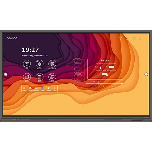 Newline Q Series Tt-9821Q Interactive Flat Panel - Color: Black