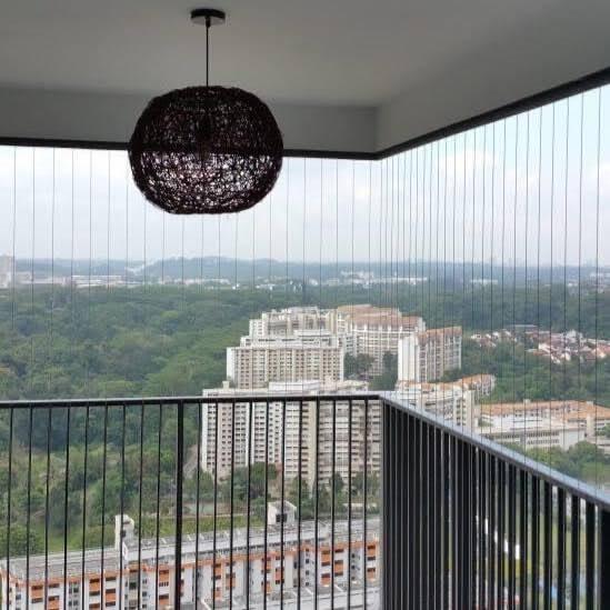 Invisible Safety Grills - Stainless Steel, 1 Meter Length, Wire Gauge 2.5, 3 | Nylon Coated, Low Maintenance, Compatible For Balconies And Windows