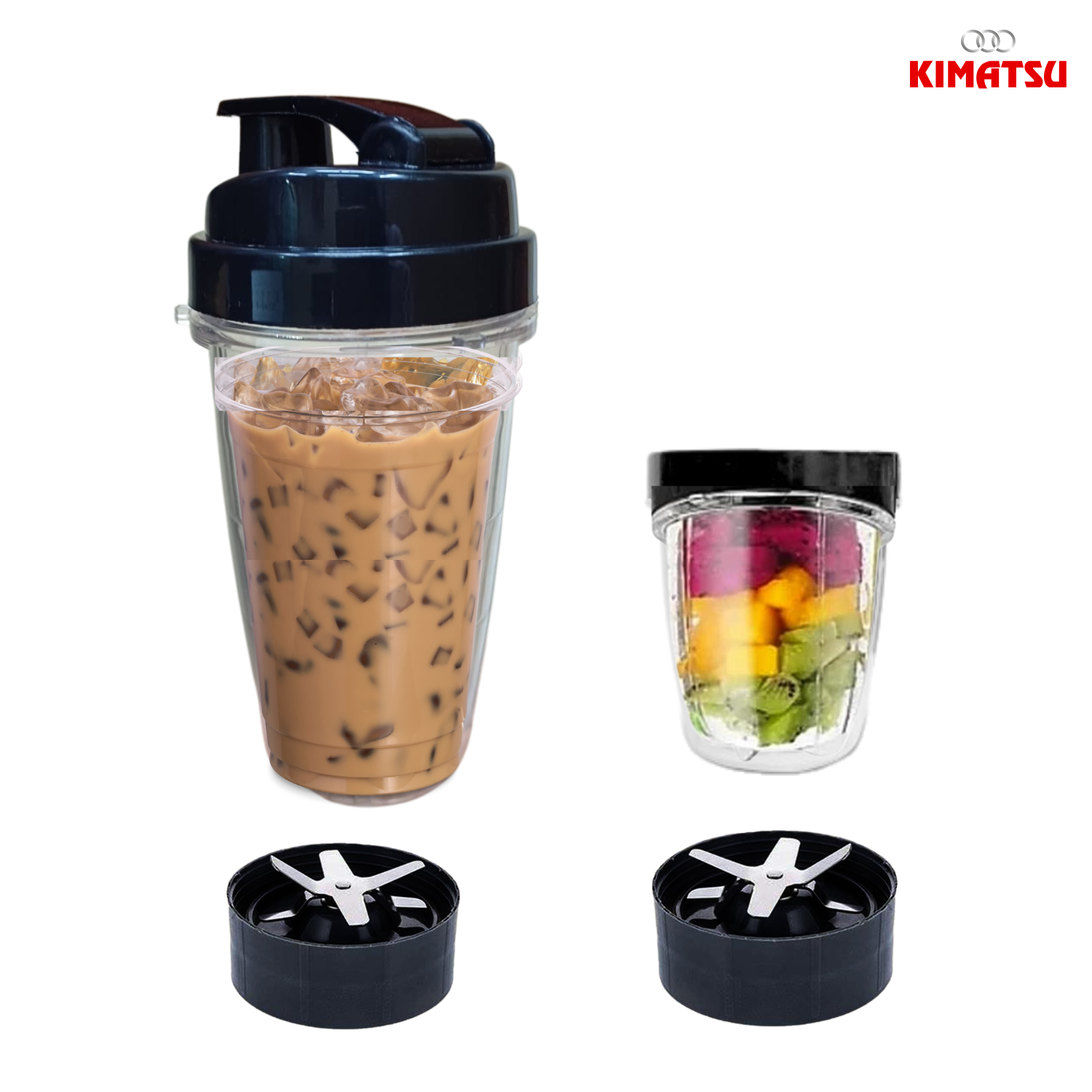 Kimatsu Unbreakable Bullet Universal Jars (550 Ml & 350 Ml) Mixer Juicer Jar (550 Ml)