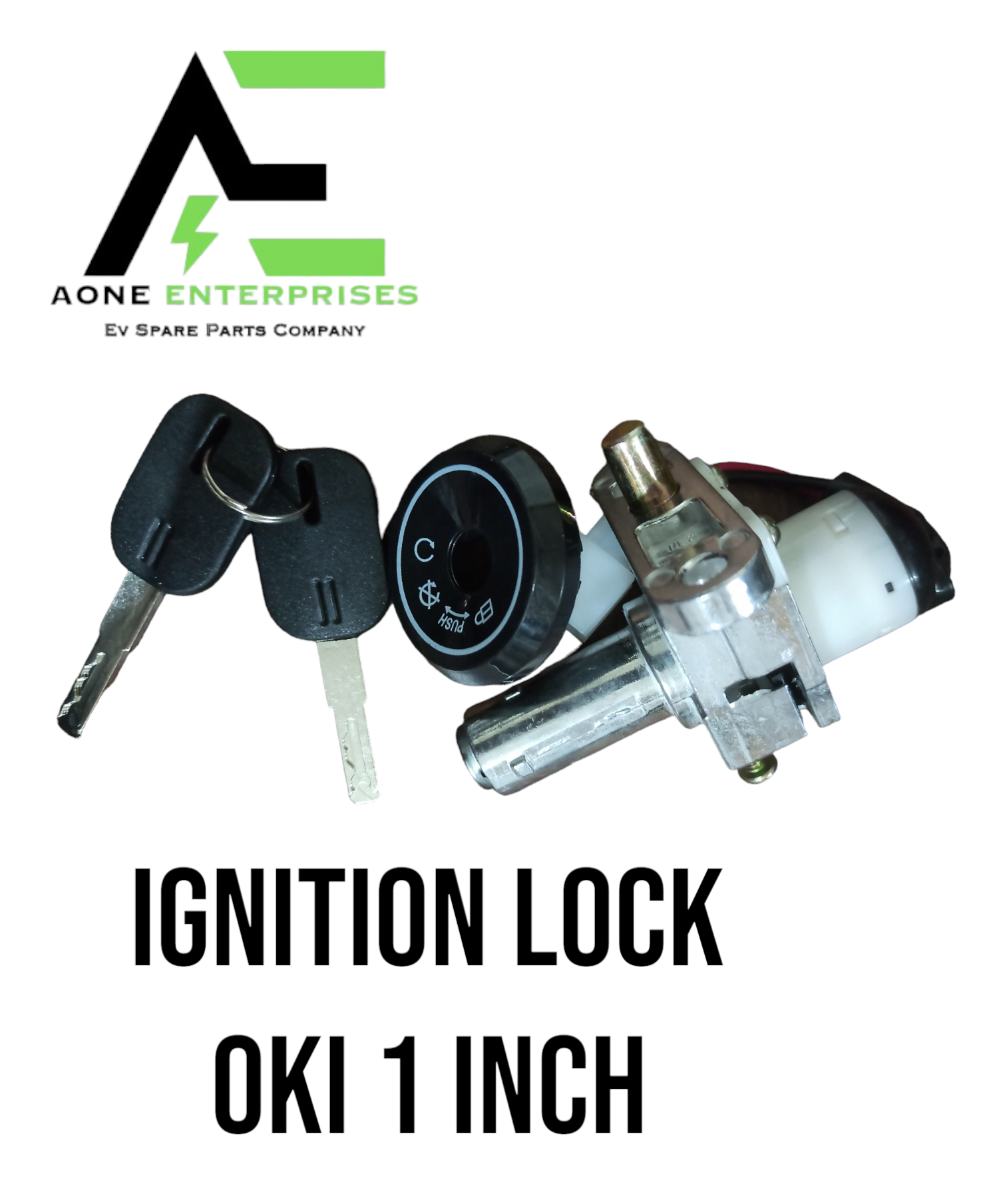 Ignition Lock Oki 1inch - Durable Metal Build, 1 Inch Size | Essential Component For Engine Start/stop With Key Security Mechanism