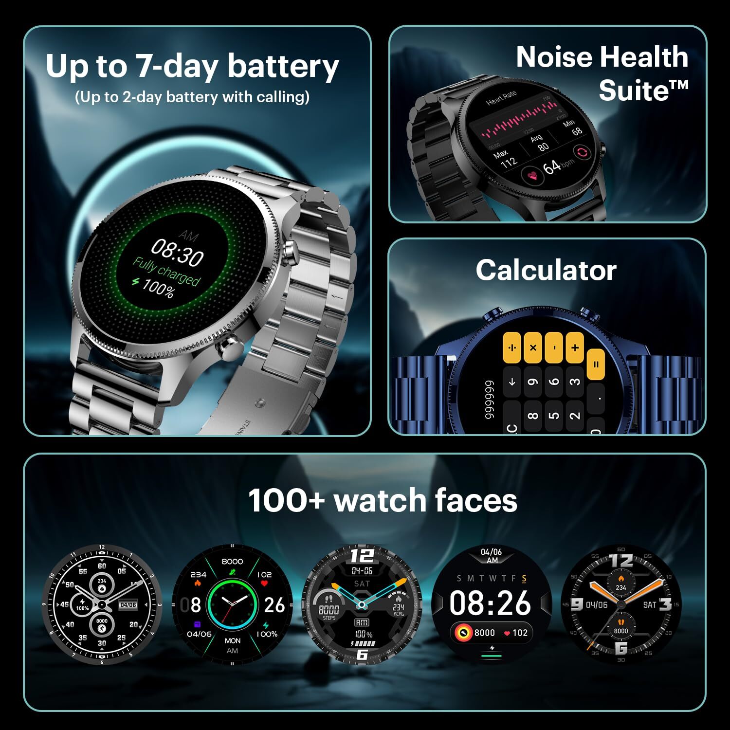 Noise Halo Plus 1.46" Super Amoled Display Elite Smart Watch, Bluetooth Calling