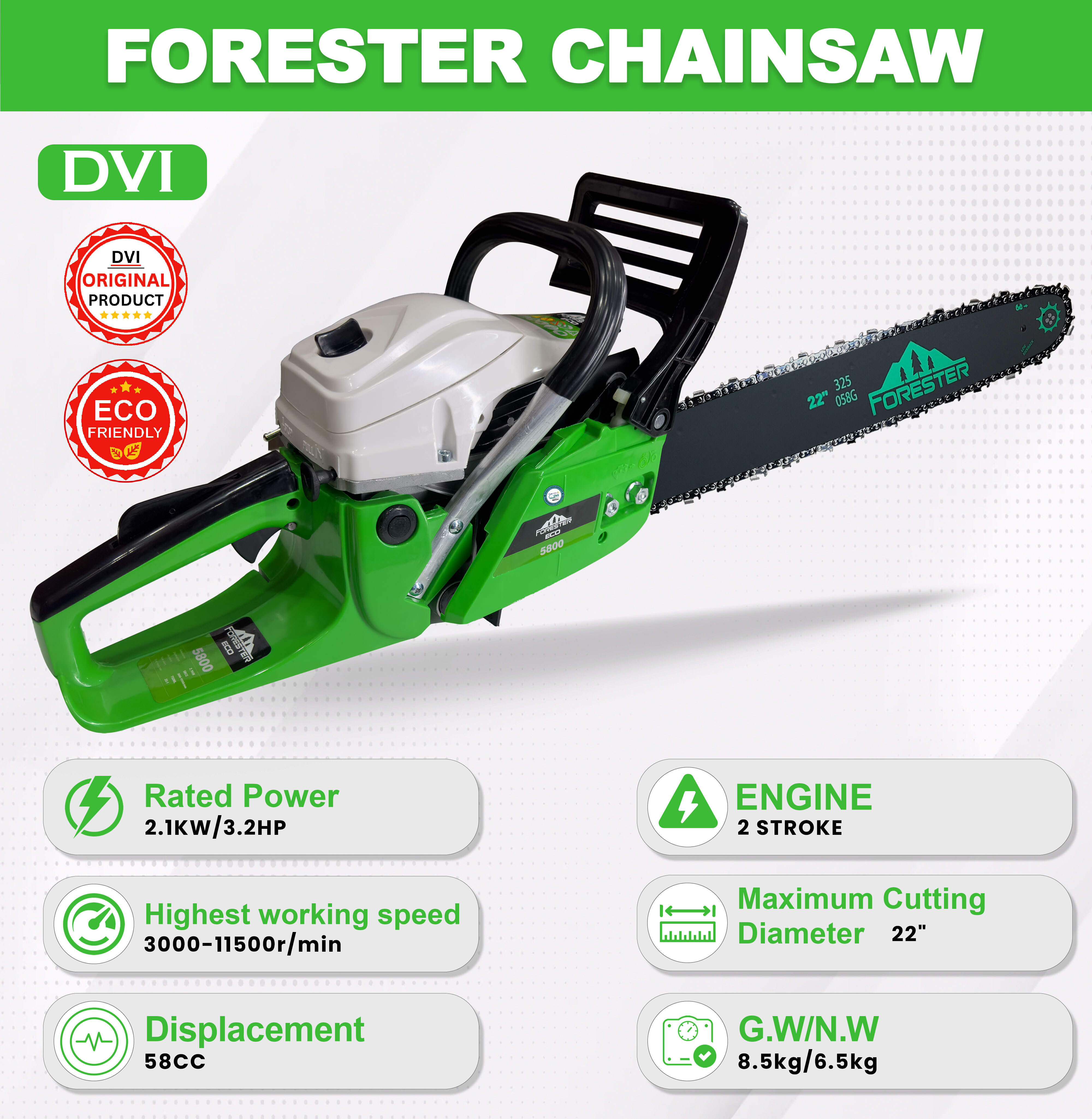Chain Saw Machine 22 Inch 58cc at 7499.99 INR in Jaipur | Dhanya