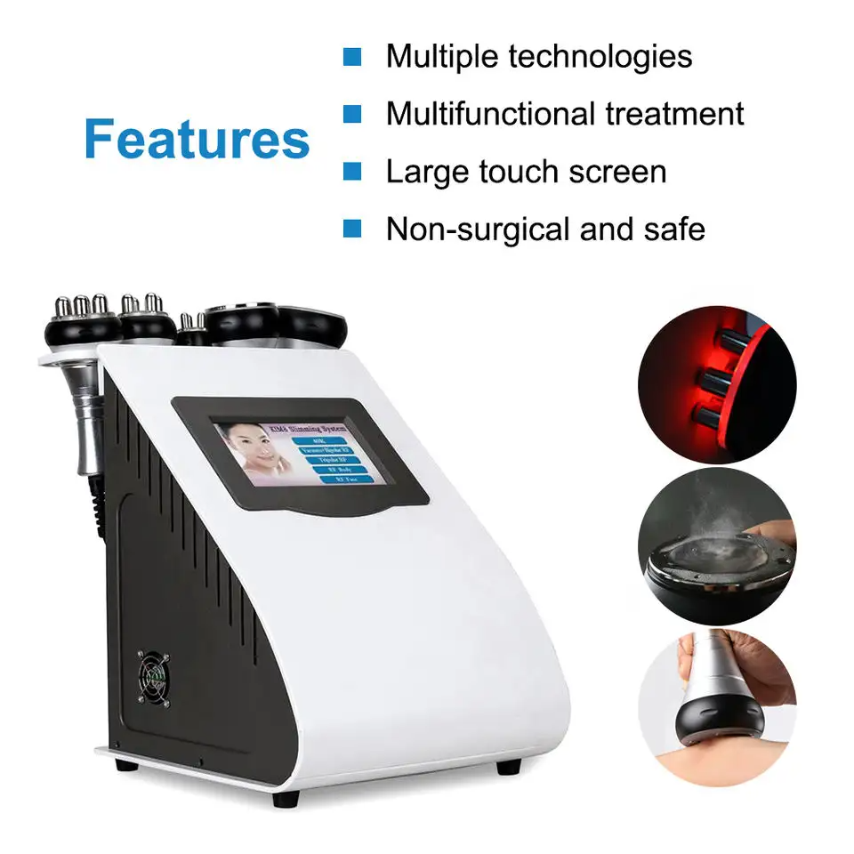 Cavitation Rf Vacuum Therapy Machine - 350w Power, 50-60hz Frequency | 6 In 1 Slimming Device, Touch Screen, Body Shaping, Fat Loss, Non-surgical Solutions