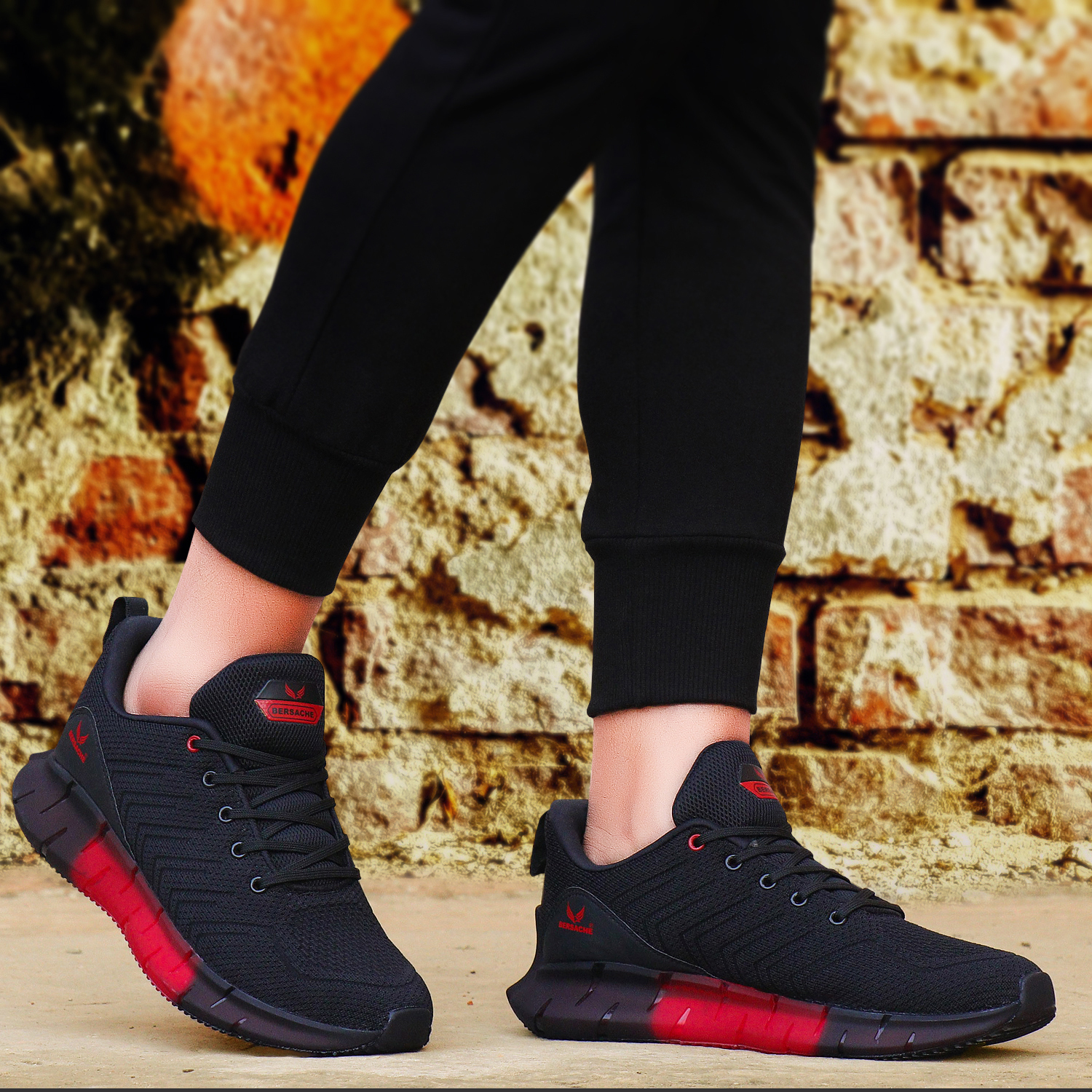 Premium Sports ,Gym, Tranding Stylish Running Shoes (9023) - Color: Black