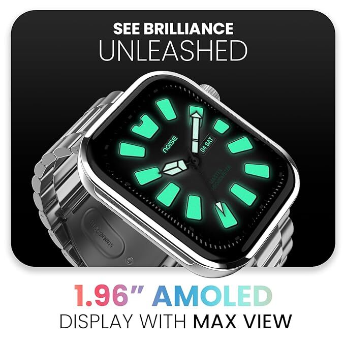 Noise Newly Launched Colorfit Pro 5 Max 1.96" Amoled Display Smart Watch, Bt Calling