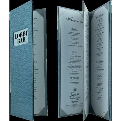 बार और लाउंज मेनू फ़ोल्डर