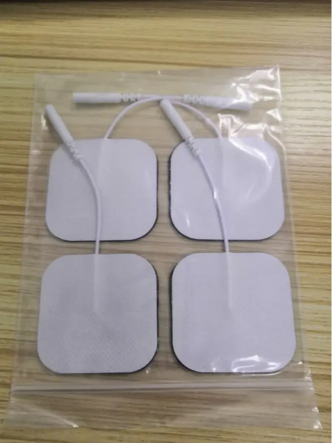 Self Adhesive Electrode Pads For Electronic Stimulators, Ift, Tens, Ems & Pulse Massagers - Carbon Conductor, 50x50 Mm , Durable & Skin-friendly For All Ages