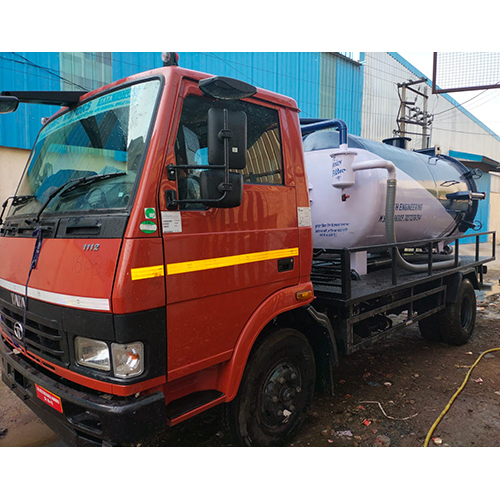 Truck Chassis Mounted Sewer Suction Machine 6000 Liter - Metal, 204x72x120 Inches | Diesel Engine, High Vacuum, 21000 Kg Weight, Sewage Sludge Suitable