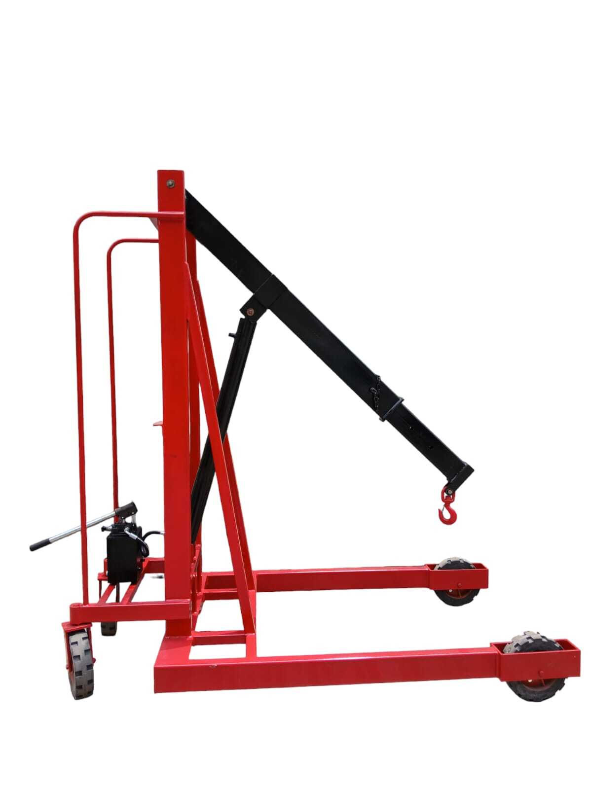 Yellow Hydraulic Mobile Floor Crane