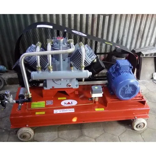 Two Stage Compressor - Mild Steel Construction, 200-250 Volts | Electric Powered, Lubricated, 1-2 Year Warranty