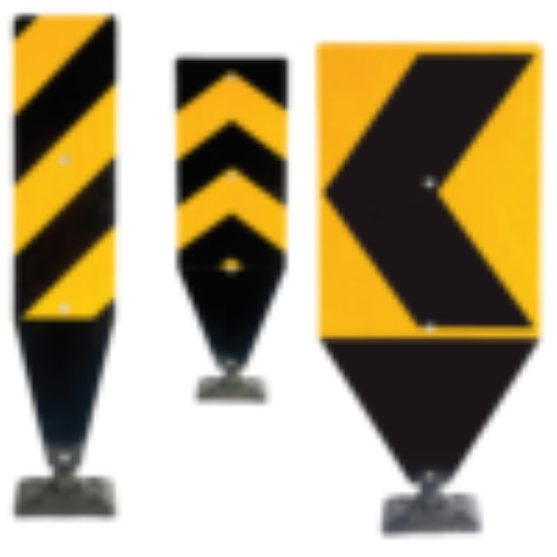 Metallic Tubular Reboundable Post With Hazard Markers