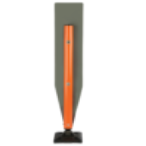 Metallic Tubular Reboundable Post With Hazard Markers