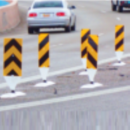 Metallic Tubular Reboundable Post With Hazard Markers