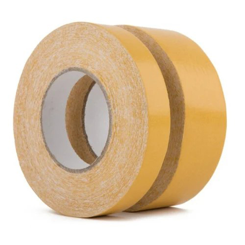 Double Sided Cloth Tape - 20 M Length, Over 100 Mm Width - Bright Yellow, Strong Double Sided Adhesive