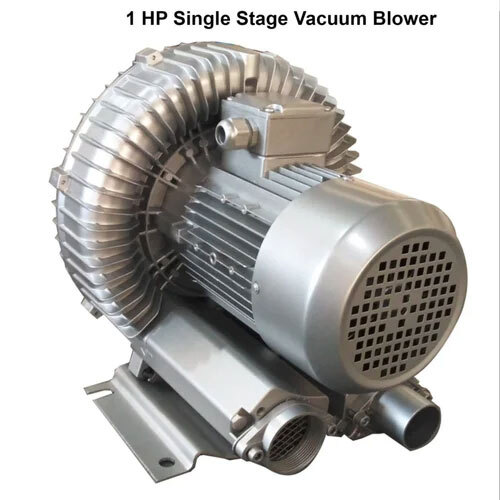 1hp Single Phase Vacuum Blower - Color: Silver