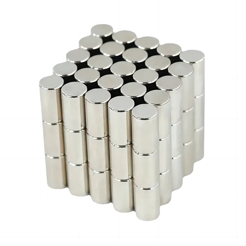 Cylinder Sintered Ndfeb Magnet - Customized Size, Silver Or Gold Coating | High Energy Product, Excellent Mechanical Strength, Versatile Applications