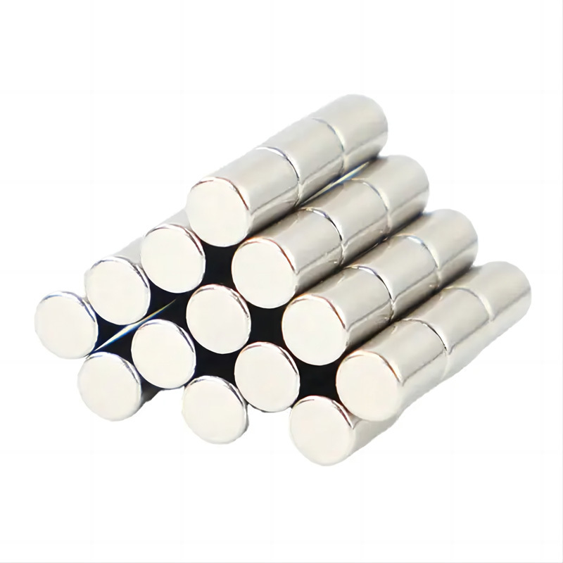 Cylinder Sintered Ndfeb Magnet - Customized Size, Silver Or Gold Coating | High Energy Product, Excellent Mechanical Strength, Versatile Applications