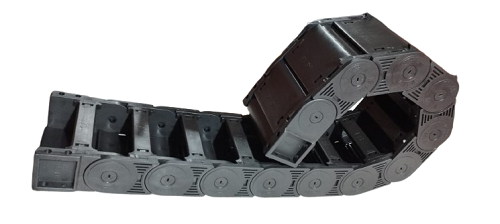 Cable Drag Chain - Nylon-66, 45x125mm Size, Black Color | Suitable For Agriculture And Machinery Applications, 1-year Warranty