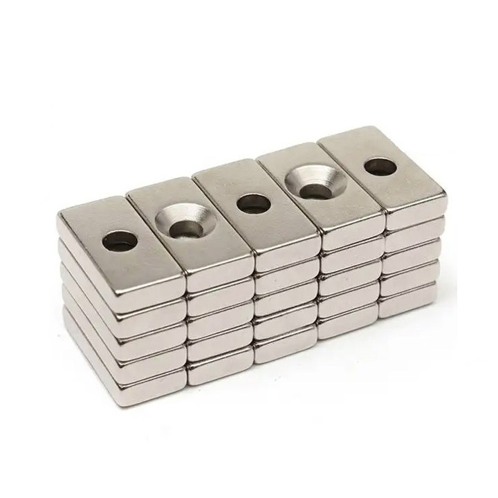 Countersunk Sintered Ndfeb Magnet - Sintered Ndfeb Material, Customized Size, Silver/gold/black Color, Ni/zn/epoxy Coating, High Energy Applications | Ideal For Motors, Sensors, Medical Equipment, And More