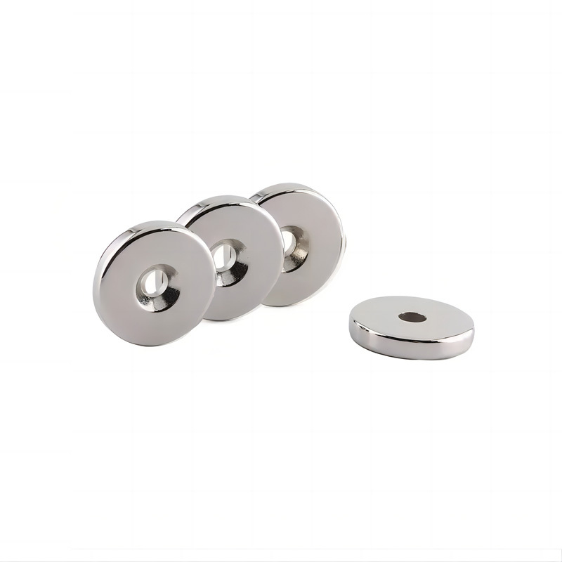Neodymium Magnet Countersunk Ndfeb Magnets - Sintered Ndfeb Material Customized Size Silver/gold/black Color Axial Magnetization | Applications In Sensors Motors Medical Equipment And More