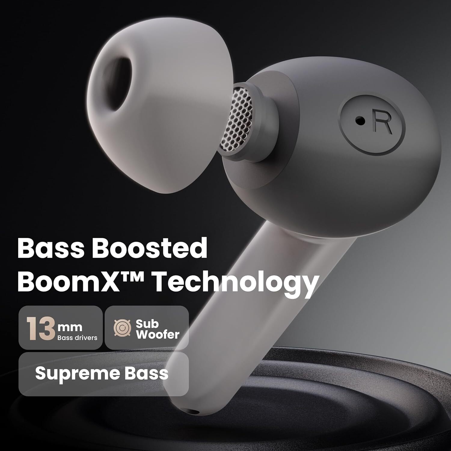 Boult Audio X45 Truly Wireless In Ear Earbuds With 40h Playtime, 45ms Low Latency Gaming (Grey)